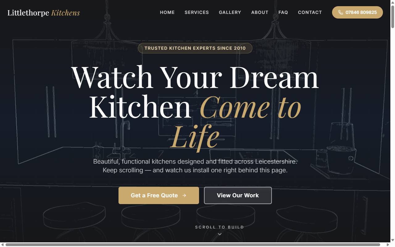 Littlethorpe Kitchens website design
